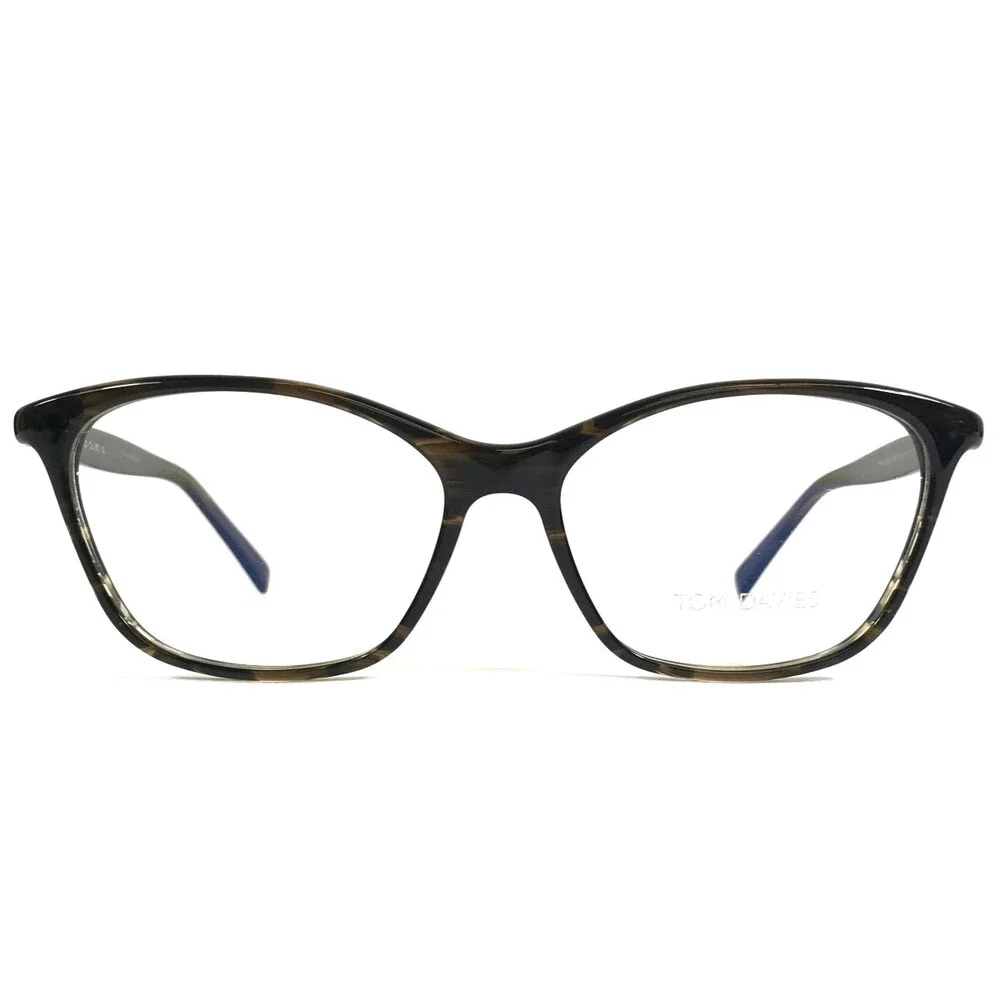 Tom Davies Eyeglasses Frames TD732 Col. 1980 Brown Tortoise Cat Eye 53-15-140